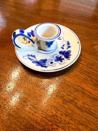 Blue & White Candlestick Holder