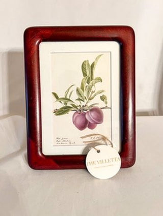 Plum Print in Bubble Wooden Frame 6.5x8.5"