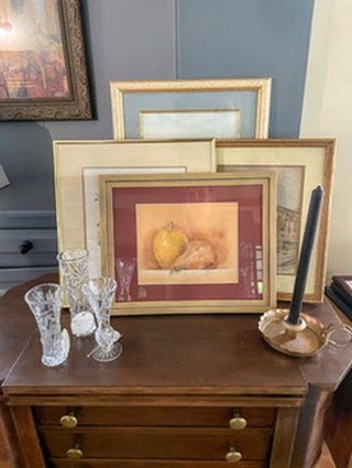 Pear Still Life Framed Signed Painting
