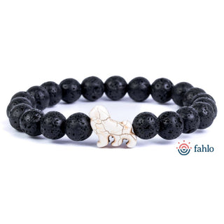 Fahlo Lion Tracking Bracelet - lava-stone