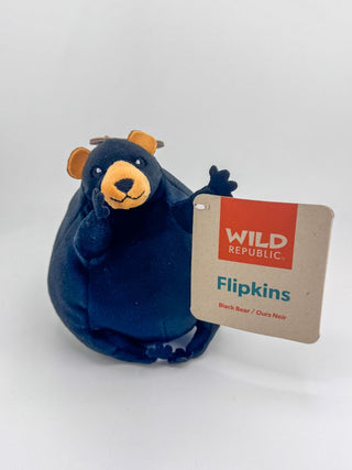 Flipkins Black Bear – 5" Always Lands Upright Plush Toy