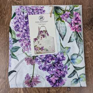 French Lilacs Apron with Pockets | Michael Design Works