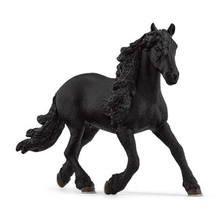 Pitch-Black Friesian Stallion Realistic Farm Animal Figurine | Schleich