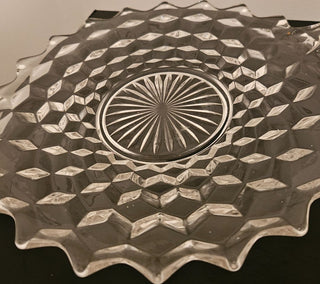 Vintage Fostoria Glass Cake Plate with Handles