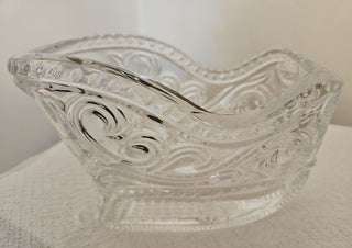 Vintage Avon Lead Crystal Sleigh Candy Dish