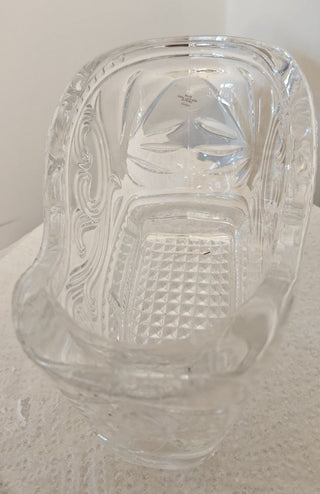 Vintage Avon Lead Crystal Sleigh Candy Dish