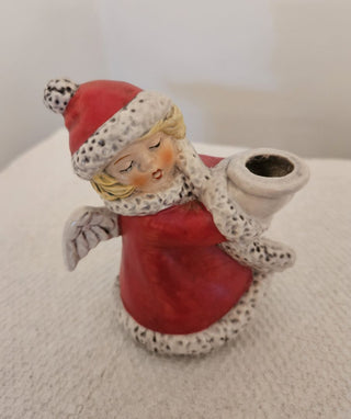 Vintage Goebel Santa Angel Candle Holder