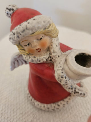 Vintage Goebel Santa Angel Candle Holder