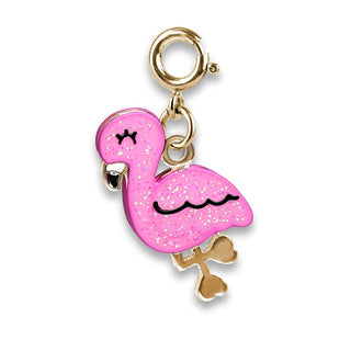 Charm It! GOLD GLITTER FLAMINGO CHARM - Firm Price is Firm