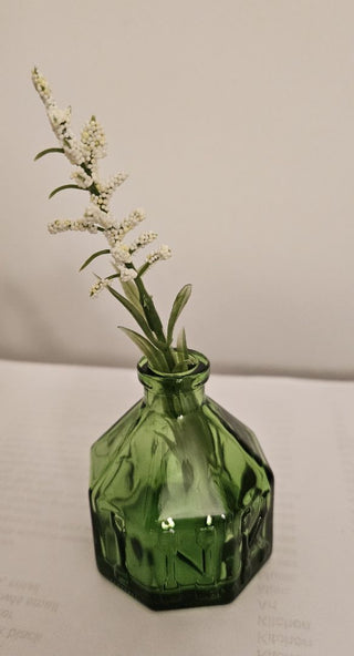 Vintage Green Glass Ink Bottle by Wheaton Glass Co.