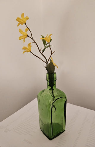 Vintage Green Glass Medicine Bottle