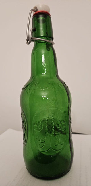 Vintage Grolsch Green Bottle with Top