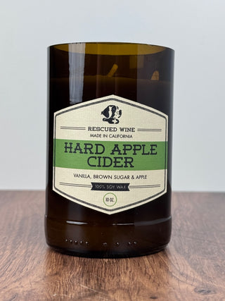 Hard Apple Cider Scented Candle in Recycled Wine Bottle – 8 oz Eco-Friendly Soy Candle by Rescued Wine | JSQ Mercantile – Women’s Boutique & Gift Shop Located in La Grange, IL 