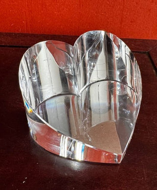 Vintage Hoya Lead Crystal Heart Paperweight