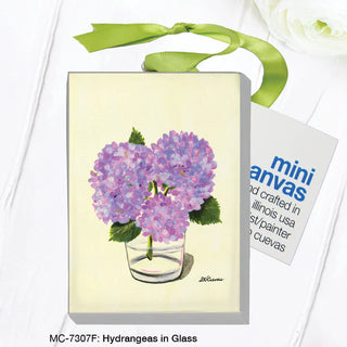 Purple Hydrangea in Glass, Canvas Ornament