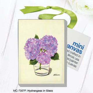 Purple Hydrangea in Glass, Canvas Ornament