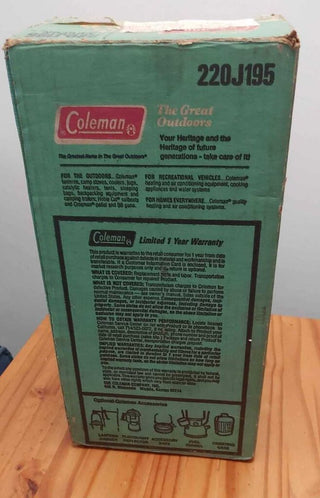 1978, Coleman Model 220J195 Double Mantle Lantern, Like New, Original Box - IN STORE PICKUP ONLY FIRM