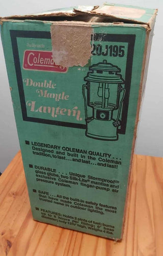 1978, Coleman Model 220J195 Double Mantle Lantern, Like New, Original Box - IN STORE PICKUP ONLY