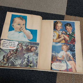 1940s War Time Magazine Clippings; Hollywood, advertising, propaganda Scrapbook