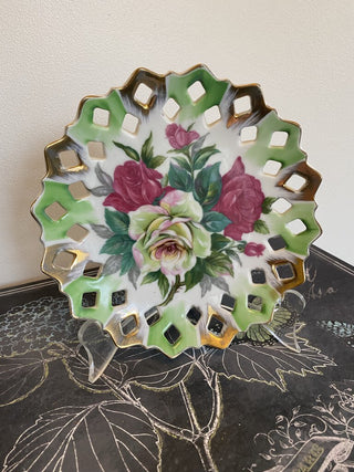 Artmark Decorative Floral Rose Plate 7"D