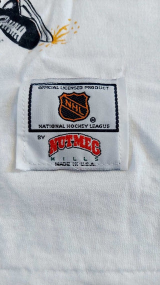 1990 CHICAGO BLACKHAWKS t-shirt small(S) NHL - NUTMEG MILLS - By Artist JACK DAVIS - NOS W/tag