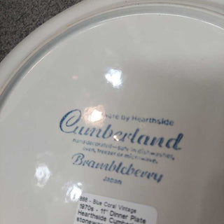 1970s - 11" Dinner Plate Hearthside Cumberland stoneware (2395) by Brambleberry Japan