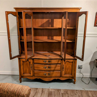 Vintage Wooden China Cabinet by Drexel Furniture