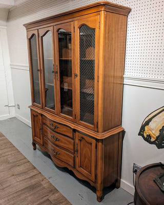 Vintage Wooden China Cabinet by Drexel Furniture