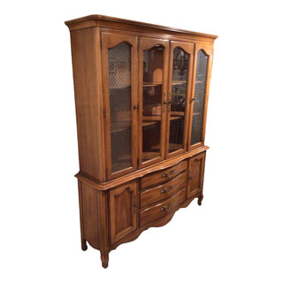 Vintage Wooden China Cabinet by Drexel Furniture