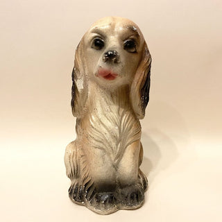 Vintage Chalkware Spaniel Dog Beige/Brown 6.75x3.25x4
