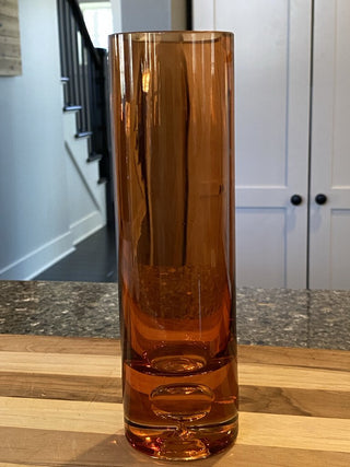 8" Glass Vase, Pumpkin