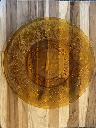 Vintage Amber Tiara 12" Serving Plate