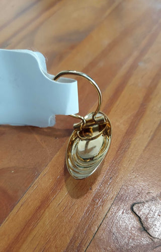 Vintage Scarf Clip, hinged. Faux Pearl center