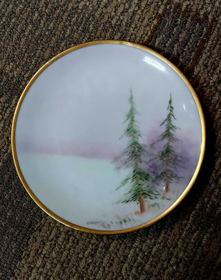 Trees by the lake - Osborne by Thomas Sevres Bavaria Hand Painted Plate (T&M)