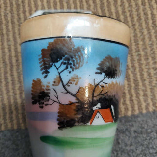 Lusterware Hand Painted Lake Scene - Japan vase Wall Pocket FIRM (T&M)