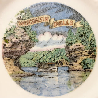 Vintage Wisconsin Dells Souvenir Plate 7"