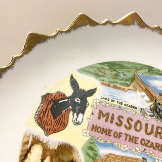 Vintage Missouri Souvenir Plate 8"