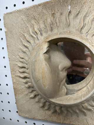 Small Vintage Sun Terracotta Mirror