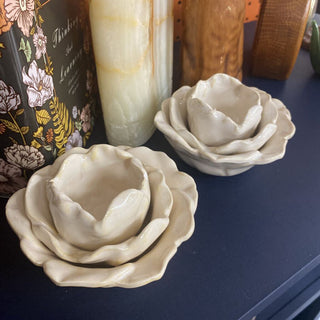 Hallmark Ceramic Rose Tea Light Holders, Set of 2