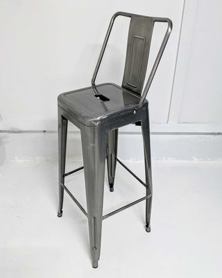 Silver Barstool, Seat height 30"h