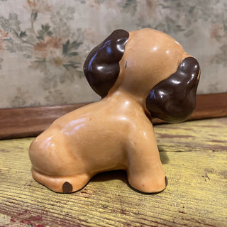 Vintage Ceramic Puppy Figurine 3x3.5x2