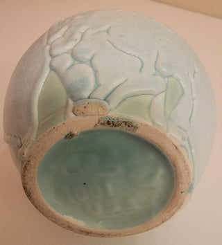 Haegar green ceramic vase/4001 USA
