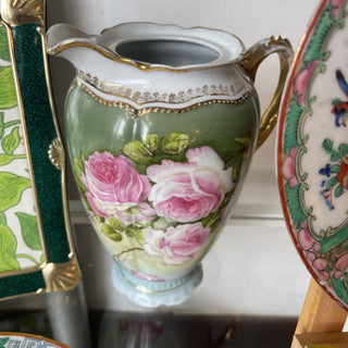 Antique Royal Austrian hand painted porcelain Rose Pitcher