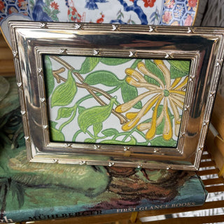 Faux bamboo silver Frame 4x6 William Morris insert