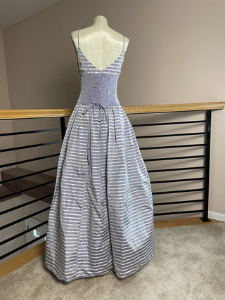 Lovely Lavender Stripe Corset Ball Gown