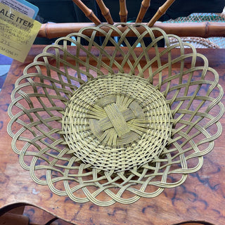 Mid century brass woven basket