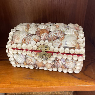 Vintage shell box brass clasp