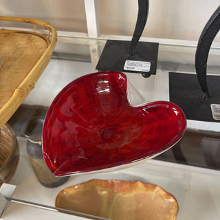 Murano glass heart trinket dish