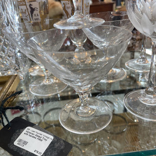 Set of 4 crystal coupe glasses