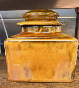 Brown Ceramic Coffee Canister